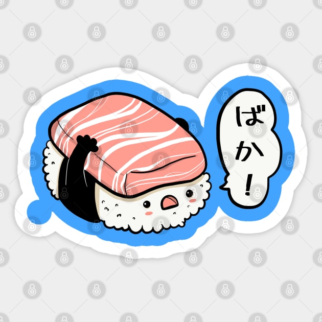 Baka nigiri Sticker by Misslulumochi